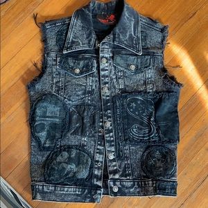 serious clothing LA stinks punk rocker vest
